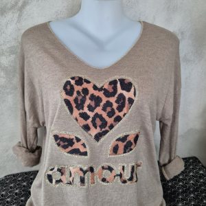 T shirt avec motif coeur