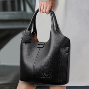 Sac à Main de Luxe en Cuir Souple de Grande Capacité pour Femme