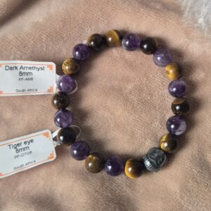 Bracelet Adaptatif - Œil de Tigre - Améthyste