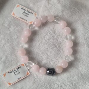 Bracelet en Quartz Rose et Cristal